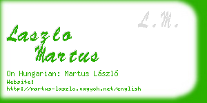 laszlo martus business card